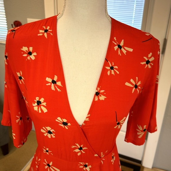 FAITHFUL THE BRAND Anthropologie Wrap Dress Short Sleeve - Picture 2 of 9